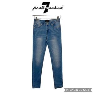 7 For All Mankind Mid Rise The Skinny girls jeans blue size 12